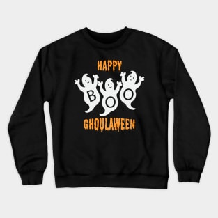 Happy Ghoulaween Cool Ghost Trio Crewneck Sweatshirt